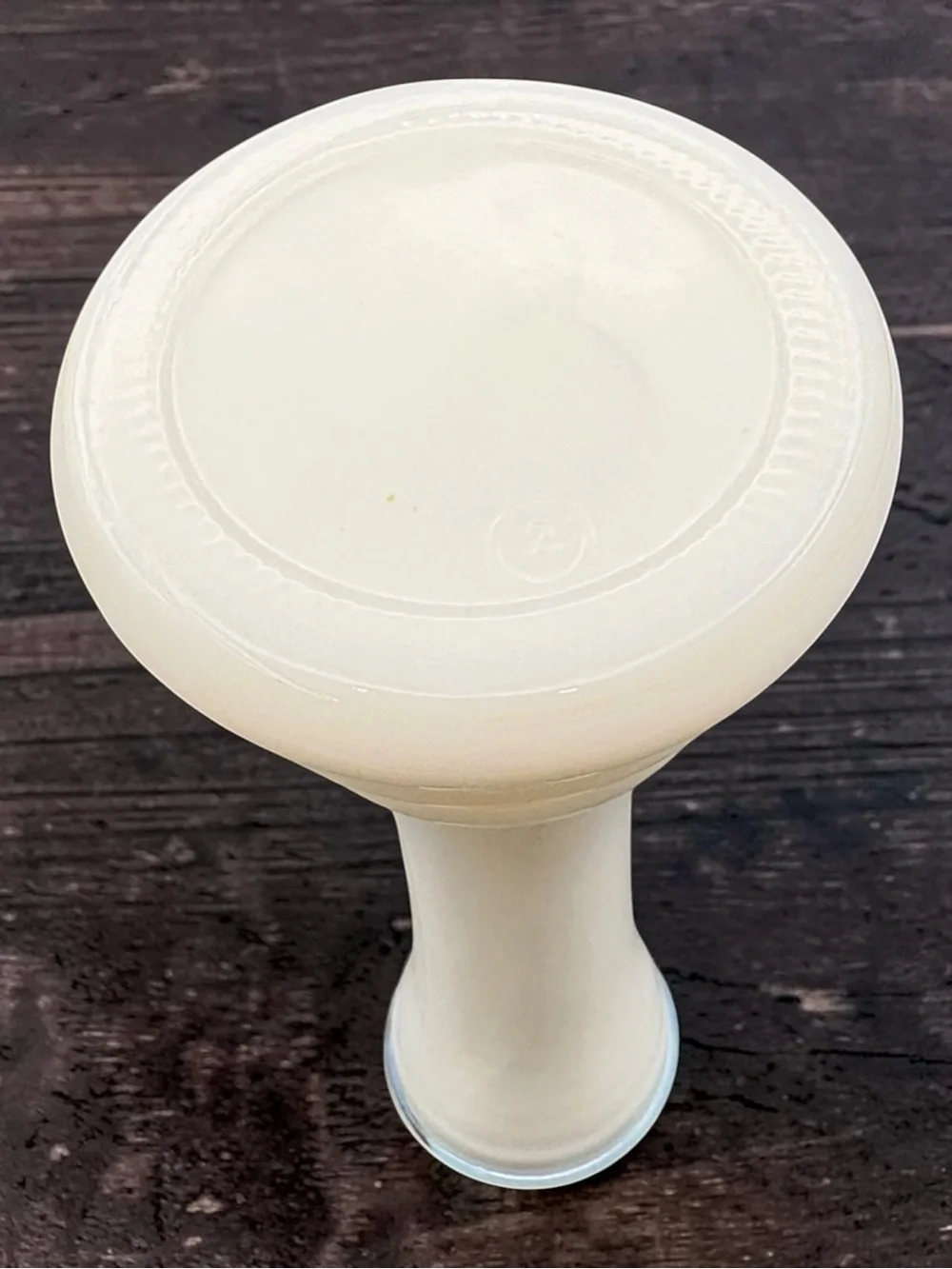 Classic White Glass Pedestal Vase with Tiered Base